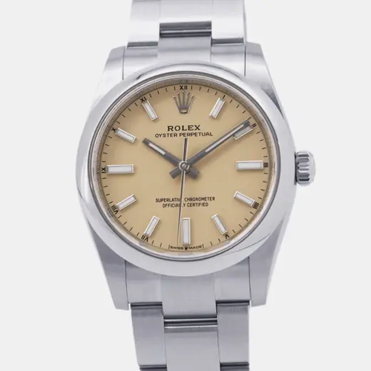 Rolex Oyster Perpetual 34 124200 Beige Dial Oystersteel
