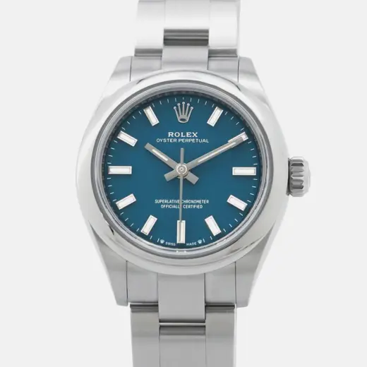 Rolex Oyster Perpetual 28 276200 with Blue Dial in Oystersteel