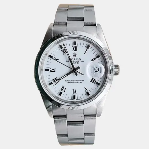 Rolex Oyster Perpetual Date 34 15200 with White Dial in Oystersteel