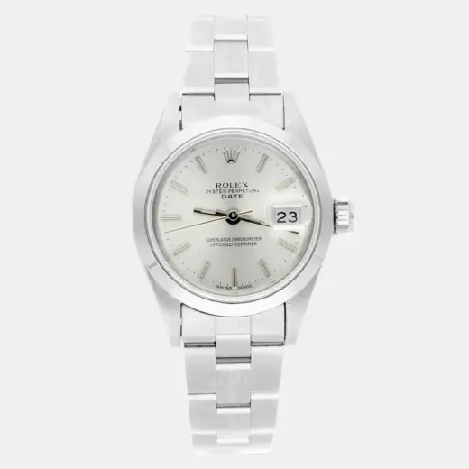 Rolex Oyster Perpetual Date 26 69160 in Oystersteel with Silver Dial