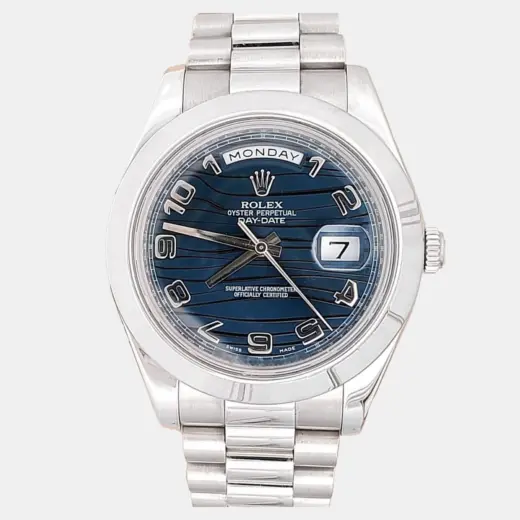 Rolex Day-Date II 41 | 218206 | Platinum President Bracelet | Ice Blue Dial