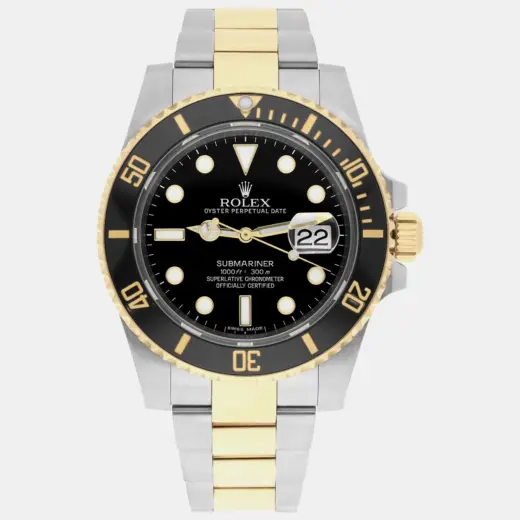 Rolex Submariner 116613LN 18k Yellow Gold Stainless Steel Black Dial Ceramic Bezel 40mm