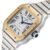 ساعة يد رجالية كارتييه سانتوس W2SA0007 فضية ذهب أصفر عيار 18 وستانلس ستيل 35 × 41 مم