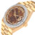 Rolex Brown Diamonds 18K Yellow Gold Oysterquartz President Day-Date 19048 Men’s Wristwatch 36 MM