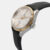 Tudor 12103 Silver Automatic Women’s Watch, Black Leather Strap
